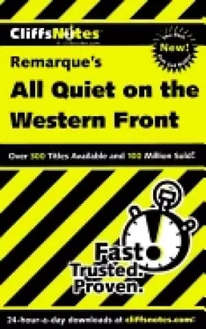 cliffsnotes on remarques all quiet on the western front