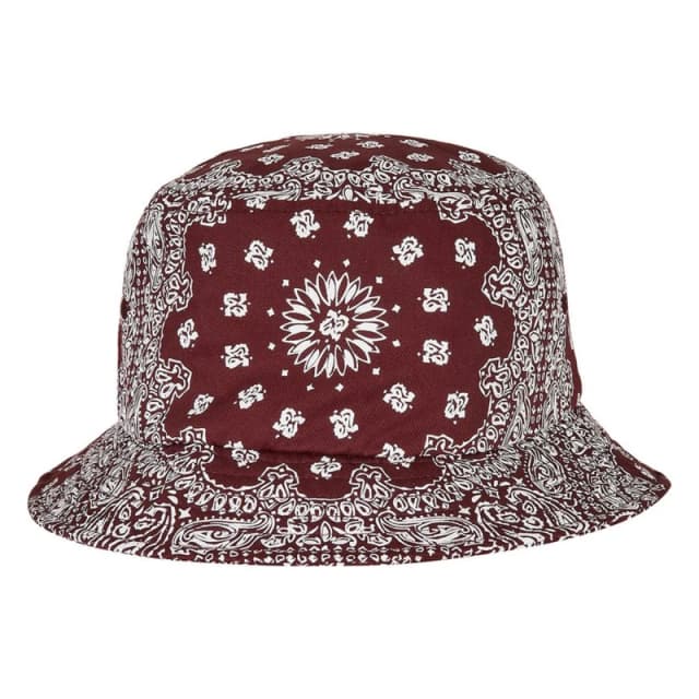 Flexfit Flexfit Men Bandana Printed Bucket Hat in Red Red One Size Male 5063300060650