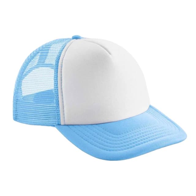 Beechfield Mens Vintage Snapback Trucker Cap in Pale Blue Pale Blue Male One Size