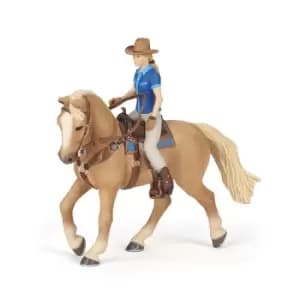 PAPO Horses and Ponies Cowgirl and Her Horse Figure