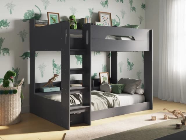 Flair Gravity Bunk Bed in Grey Size: Single Grey Unisex Single