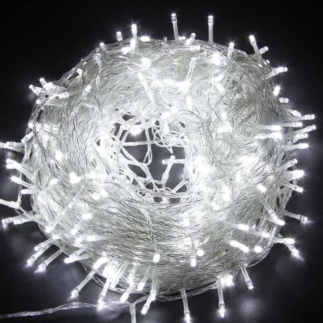 Shatchi 300LEDs Multifunction Timer Outdoor String Fairy Lights 30M Waterproof Christmas Decoration White