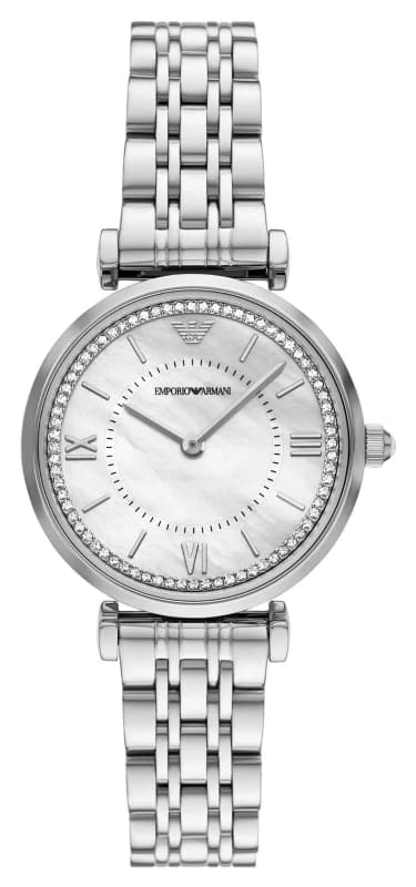 Emporio Armani AR11701 Two-Hand Quartz (32mm) White Mother- Watch