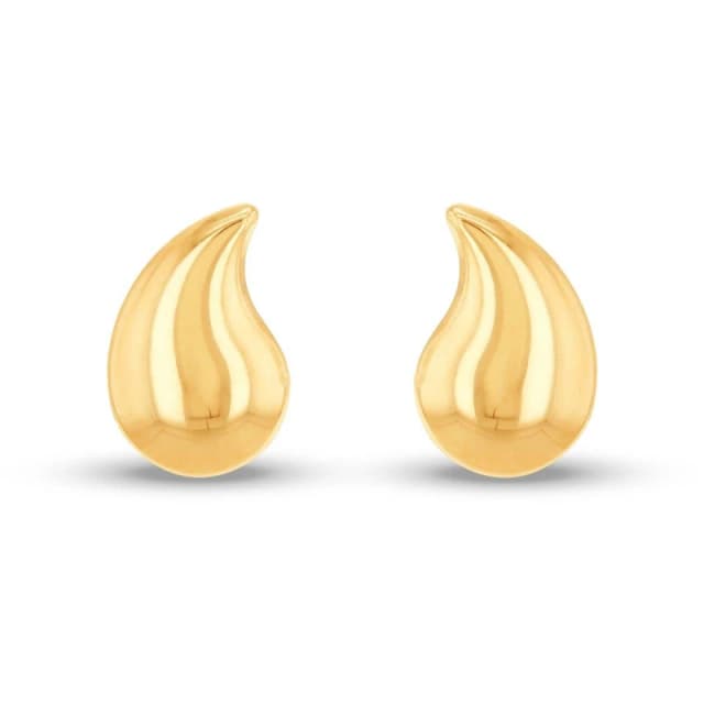 Be You 9ct Gold Curved Teardrop Stud Earring Yellow Gold female One Size