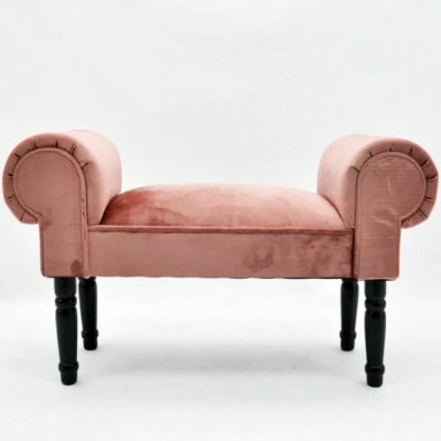 Minster Window Seat Bench - Velvet - L30 X W86 X H52cm - Pink