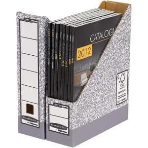 Bankers Box by Fellowes System A4 80mm Magazine File Grey 1 x Pack of 10 Files