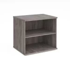 Deluxe desk high bookcase 600mm deep - grey oak