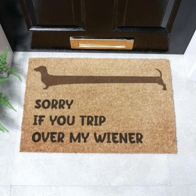 Artsy Doormats Sorry If You Trip Over My Wiener Doormat (60 X 40Cm)