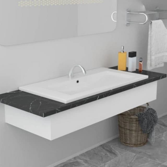 Vidaxl Built-In Basin 91X39.5X18.5cm Ceramic White