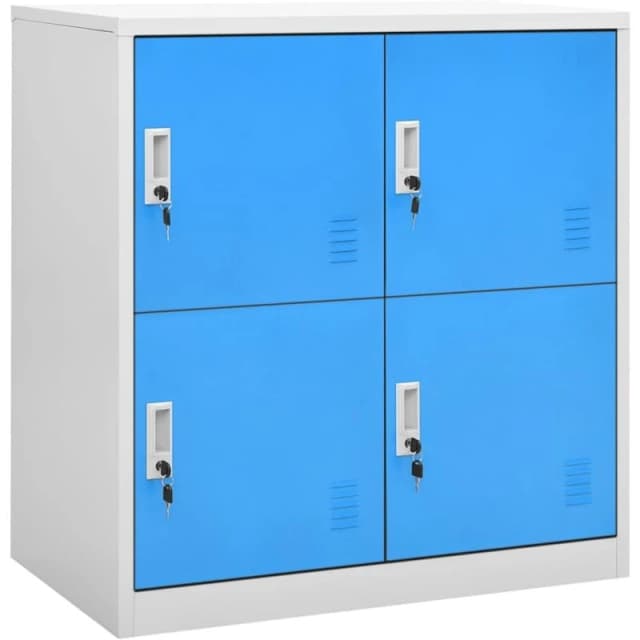 VIDAXL Locker Cabinet Light Grey and Blue 90x45x92.5cm Steel Vidaxl 8720286566428