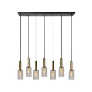 Coralie Classic Bar Pendant Light - 7xE27 - Transparant