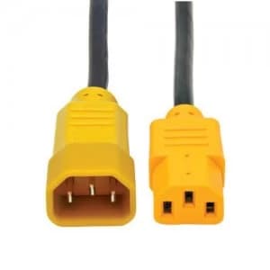 Tripp Lite Pdu Power Cord C13 To C14 10a 250v 18 Awg 4ft Yellow