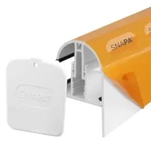 Snapa White Pvc Glazing Bar & Cap, (L)5M (W)52mm (T)79.5mm