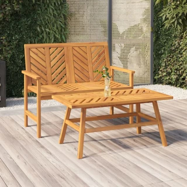VIDAXL 2 Piece Garden Lounge Set Solid Wood Acacia Vidaxl 362235