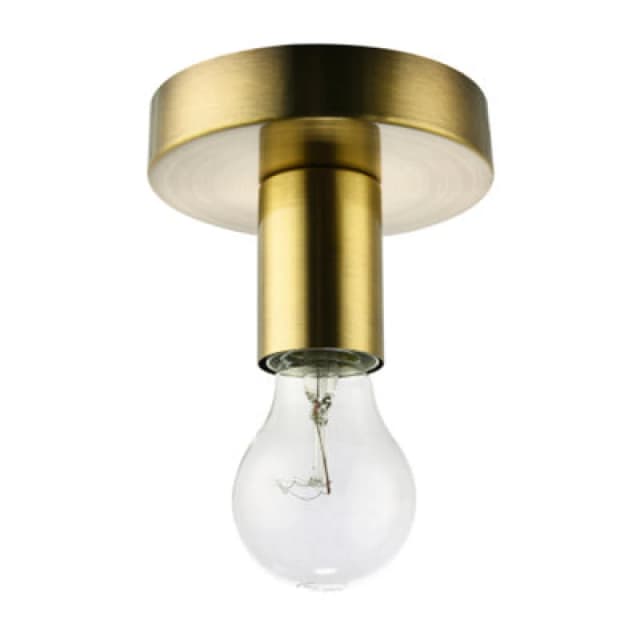 Happy Homewares Antique Brass Ceiling Or Wall Light Fitting For Industrial Style Light Bulbs