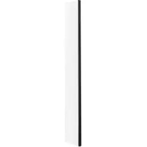 Hudson Reed - 215mm x 1950mm Wetroom Return Screen with Black Fittings - WRSBP250 - Silver
