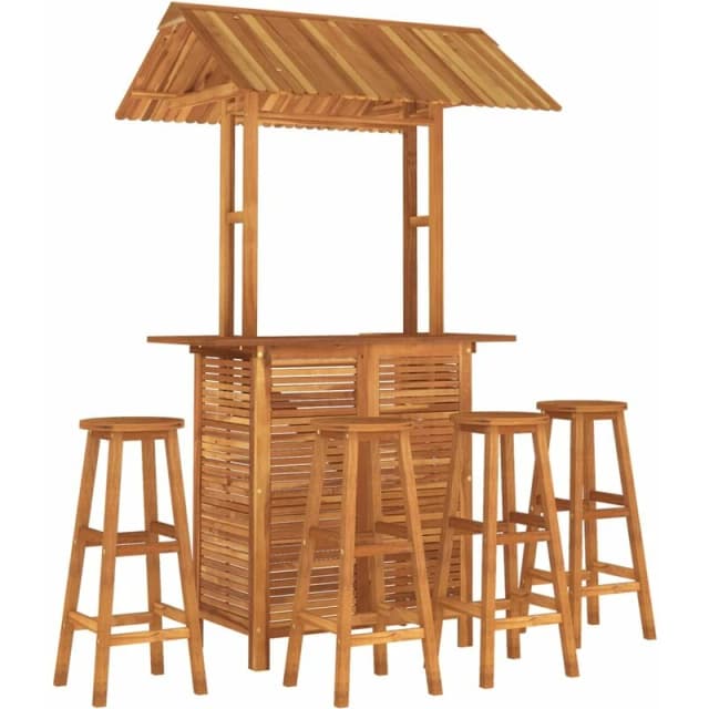VIDAXL 5 Piece Garden Bar Set Solid Wood Acacia Vidaxl 8720287143116