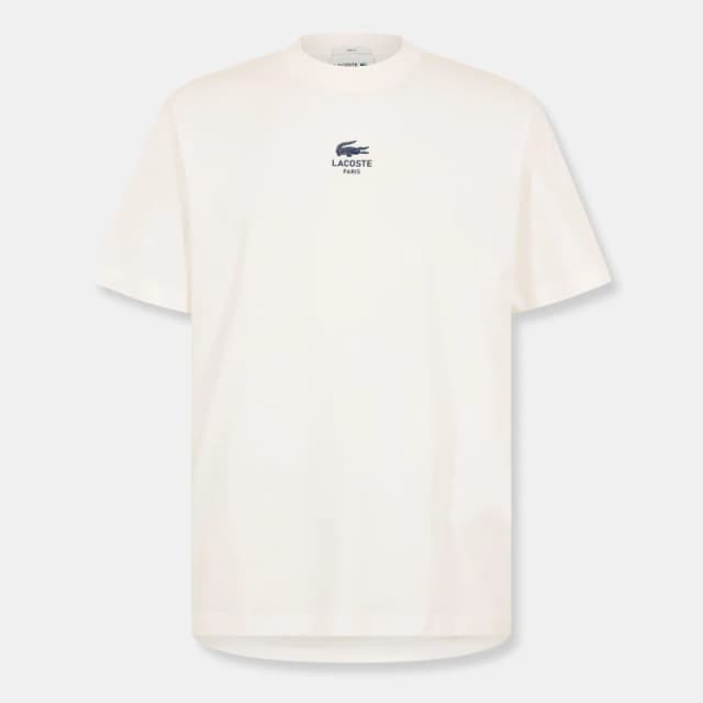 Lacoste Mens Centr Logo T-Shirt White 70V male S