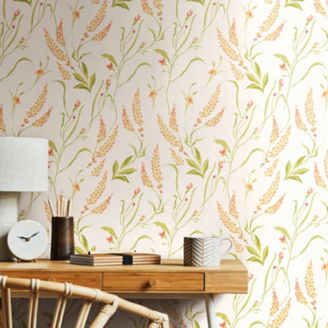 Hoopla Walls Springtime Meadow - Honey & Peach 10M Wallpaper