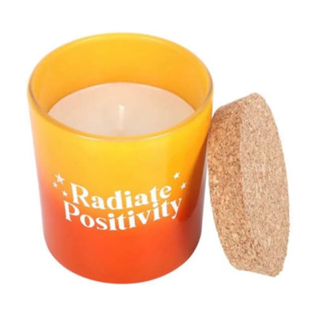 Something Different Something Different Radiate Positivity Lemon & Bergamot Scented Candle in Yellow Yellow One Size Unisex 5063693944919