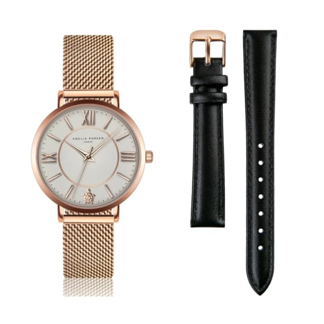 Amelia Parker Womens watch and watchband Amelia Parker Petite Classique Dore Female 32 mm