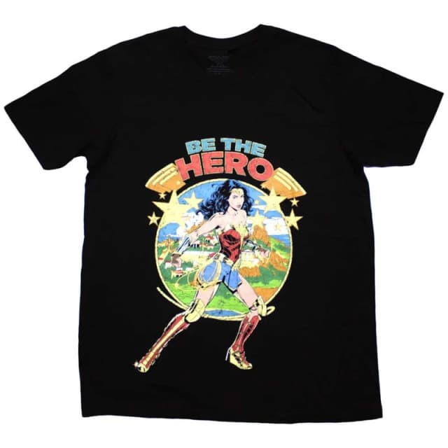 DC Comics Wonder Woman Be The Hero T Shirt Black unisex