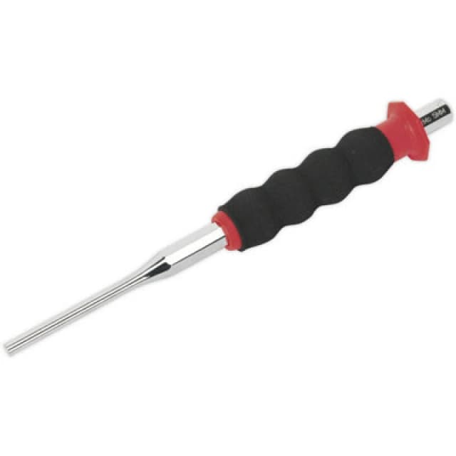 Loops 5mm Sheathed Parallel Pin Punch - Contoured Foam Grip - Chrome Molybdenum Steel Metallics