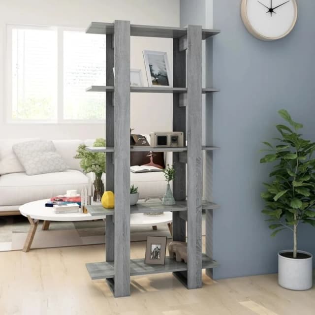 VIDAXL Book Cabinet/Room Divider Grey Sonoma 80x30x160cm Engineered Wood Vidaxl 8720286844045
