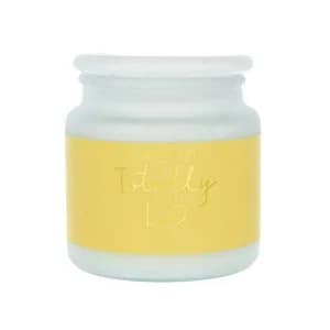 Large Frosted Glass Wax Filled Jar 'Totally Lit' - Mimosa