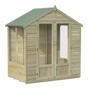 6' x 4' Forest Oakley Double Door Apex Summer House (1.99m x 1.24m)