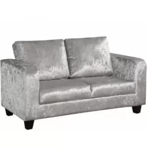 Sofa In A Box Silver Crushed Velvet