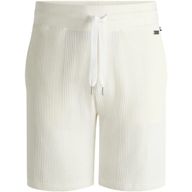 Boss Mens BW Structure Fleece Shorts White 101 male XL