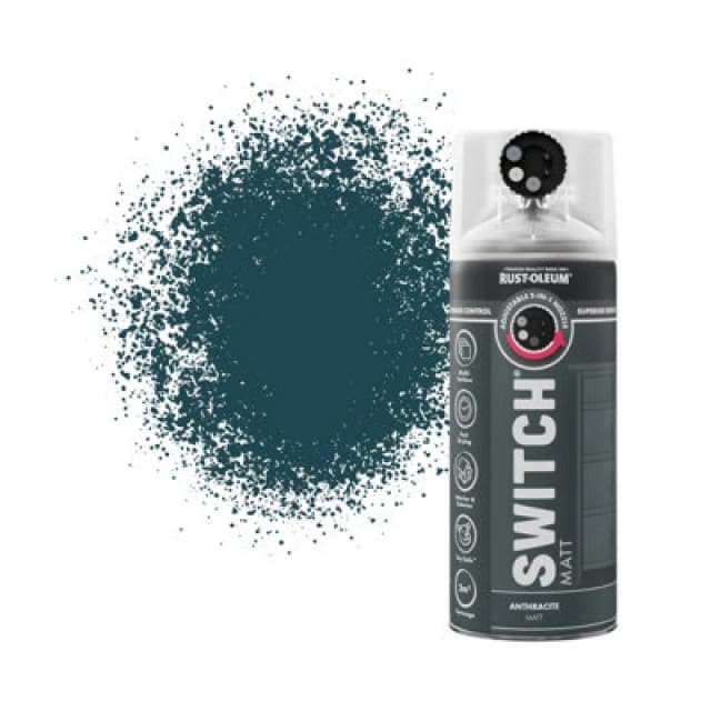 RUST-OLEUM Rust-Oleum Switch Spray Paint 400ml - Matt - Anthracite AE0715400UK