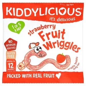 Kiddilicious Strawberry Wriggles 12g