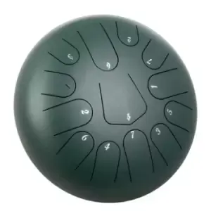 12'' 13 Notes Steel Tongue Drum Pan Drum Handpan Green Music Book Hand Pan Drum