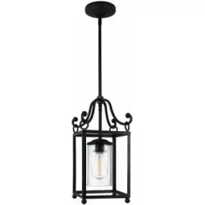 1 Bulb Ceiling Pendant Light Fitting Antique Forged Iron LED E27 60W Bulb