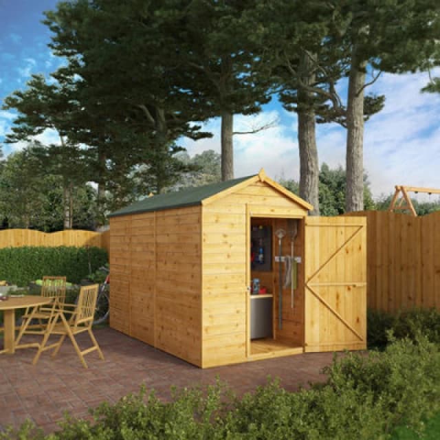 Mercia 10 x 5 Modular Shiplap Apex Windowless Shed, Brown SI-001-003-0177