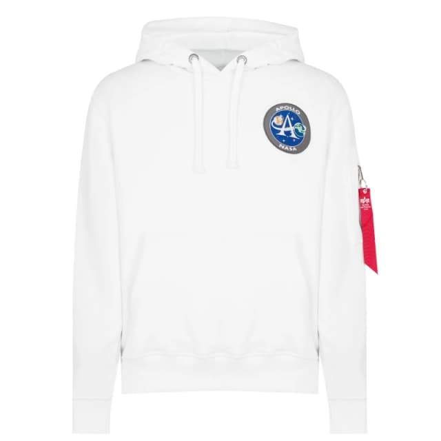 Alpha Industries Apollo Mission Hoodie - White White XS