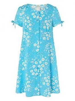 Monsoon Girls Daisy Spot Dress - Blue, Size 10 Years, Women