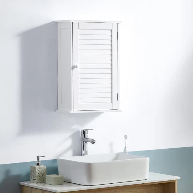 Lassic Bath Vida Liano 1 Door Wall Cabinet White unisex 1 Door
