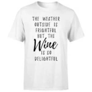 Wine Is So Delightful T-Shirt - White - 5XL