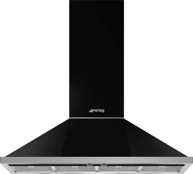 Smeg Portofino KPF12BL 120cm Chimney Cooker Hood - Black