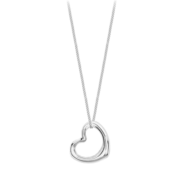 Be You Sterling Silver Open Heart Necklace Silver female 18inch