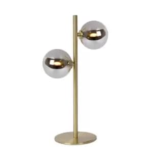 Tycho Retro Table Lamp - 2xG9 - Matt Gold, Brass