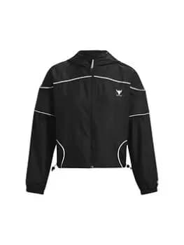 Under Armour Project Rock Brahma Jkt - Black/Multi, Black/Multi, Size L, Women