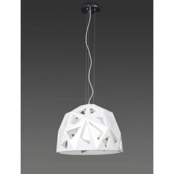 Facette pendant light 1 bulb E27, glossy white / polished chrome