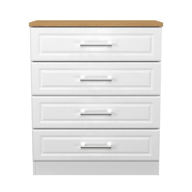 Ready Assembled 2 U Norfolk 4 Drawer Chest (Ready Assembled) in White White Unisex