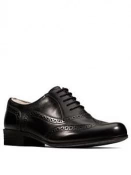 Clarks Hamble Oak Wide Fit Brogues - Black