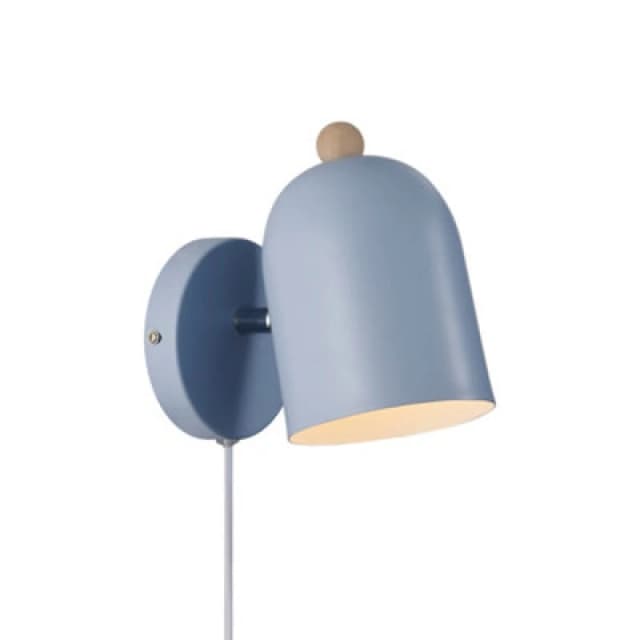 Nordlux Gaston Metal Wall Light Blue,plug In Or Mains