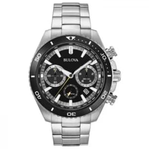 Bulova Mens Stainless Steel Bracelet Chronograph Watch